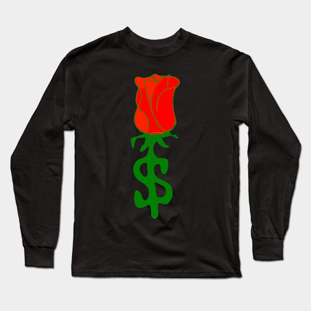 rose dollar Long Sleeve T-Shirt by Oluwa290